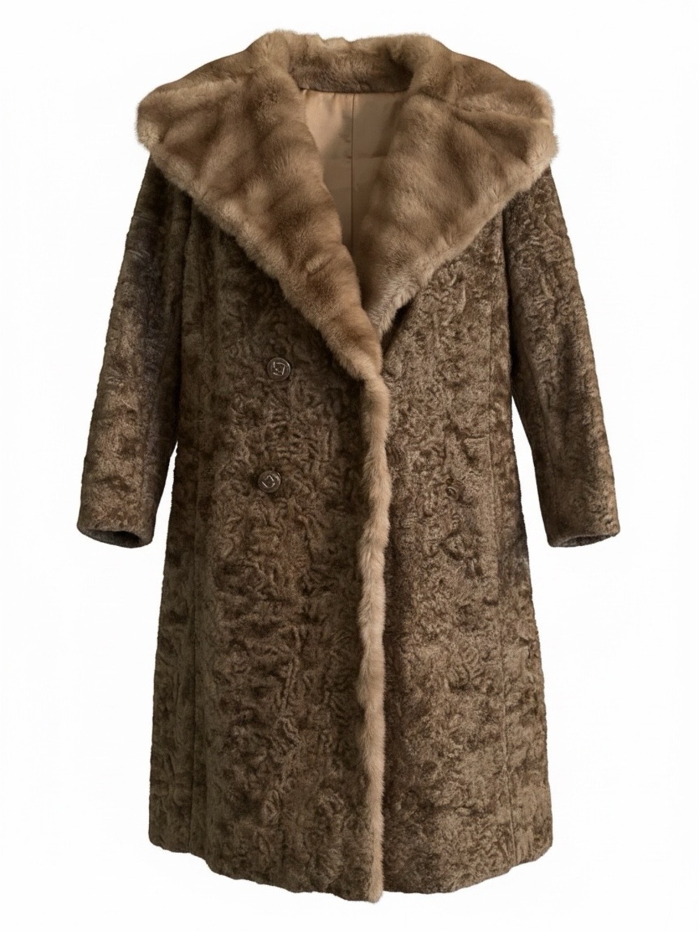 Gorgeous Vintage 1960s Borre Styled by Fairmoor Faux Fur Coat, Woolf Brothers